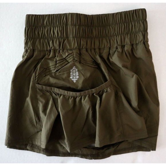 FP Movement OB1211408 Women's Sz S Olive Green Get Your Flirt On Shorts - Picture 5 of 6